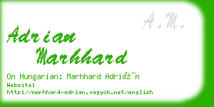 adrian marhhard business card